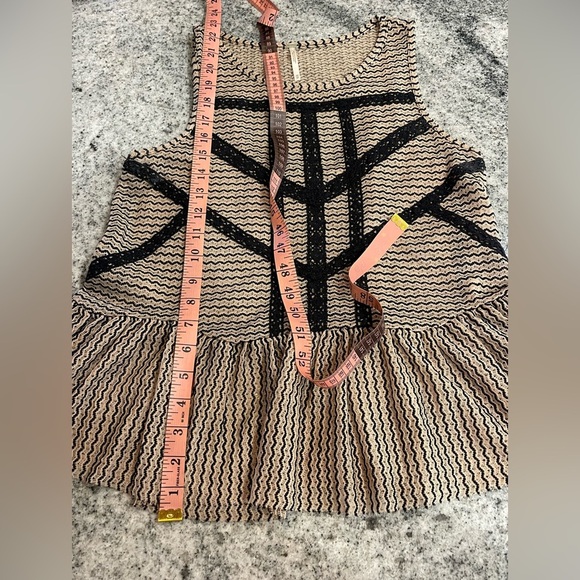 Free People Cream Pleated Peplum Tank Top - Picture 5 of 5